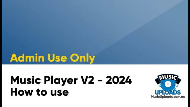 Opening frame of the Music Player how-to video