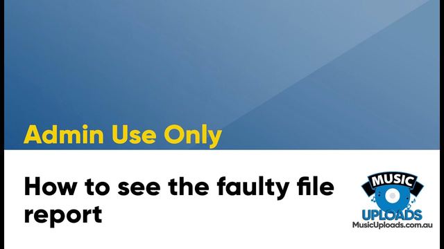 Opening frame of the video about checking for a faulty file